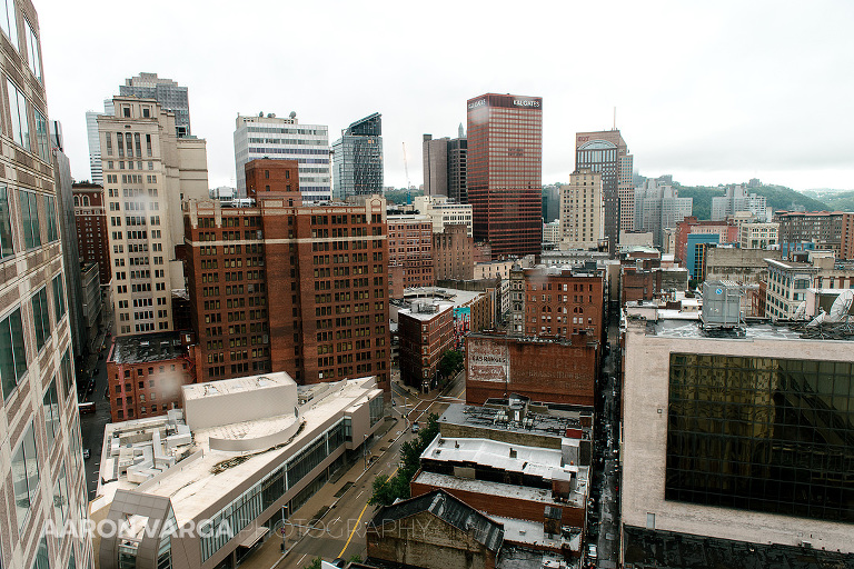 pittsburgh city skyline(pp w768 h512) - Cassidy + David | Westin Convention Center Wedding Photos