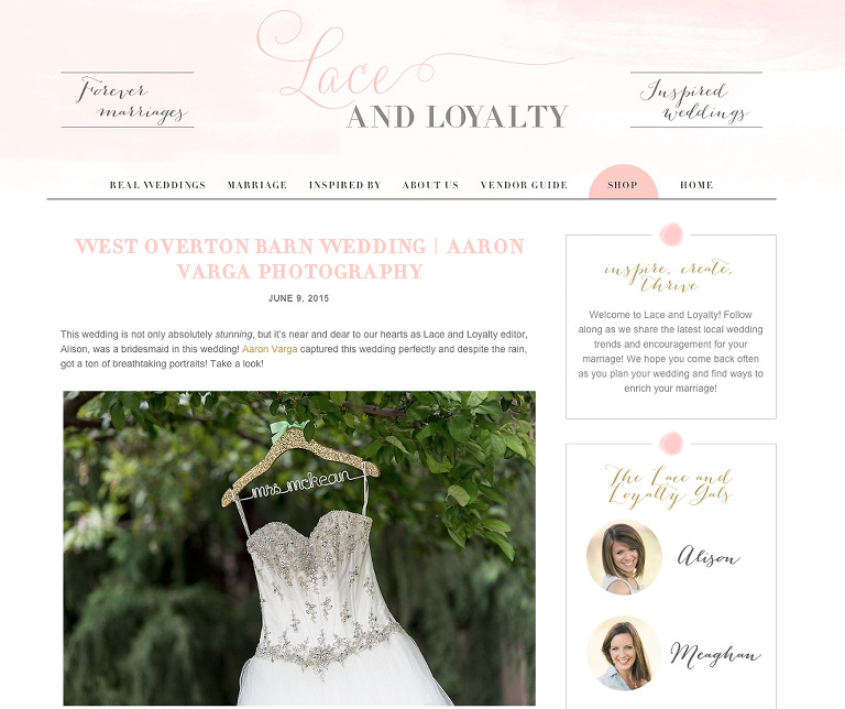 West Overton Barn Wedding Featured(pp w768 h644) - Published! Lace and Loyalty | West Overton Barn Wedding