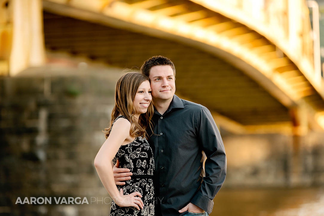 18 north shore yellow bridge - Jolene + Kurt | Duquesne University and North Shore Engagement Photos