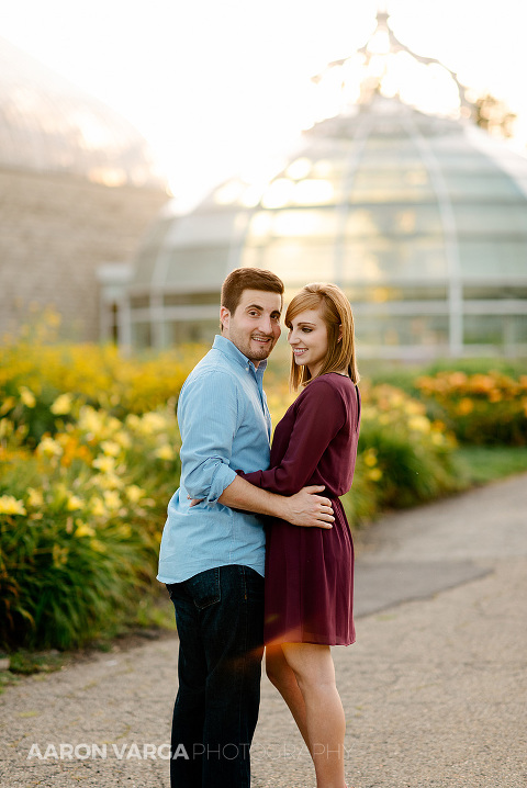 16 phipps engagement at sunset(pp w480 h718) - Loren + Brandon | Schenley Park and Phipps Conservatory Engagement