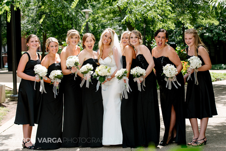09 black bridesmaids dresses(pp w768 h512) - Mallory + Mark | Circuit Center & Ballroom Wedding Photos