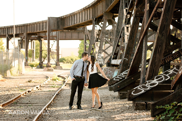 01 strip district railroad tracks(pp w768 h512) - Gina + Anthony | Strip District and Mt. Washington Engagement Photos