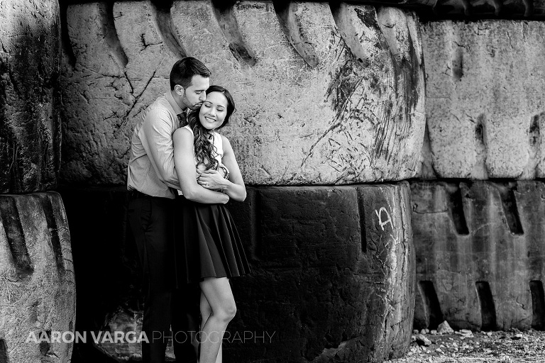 12 strip district tire yard(pp w768 h512) - Gina + Anthony | Strip District and Mt. Washington Engagement Photos