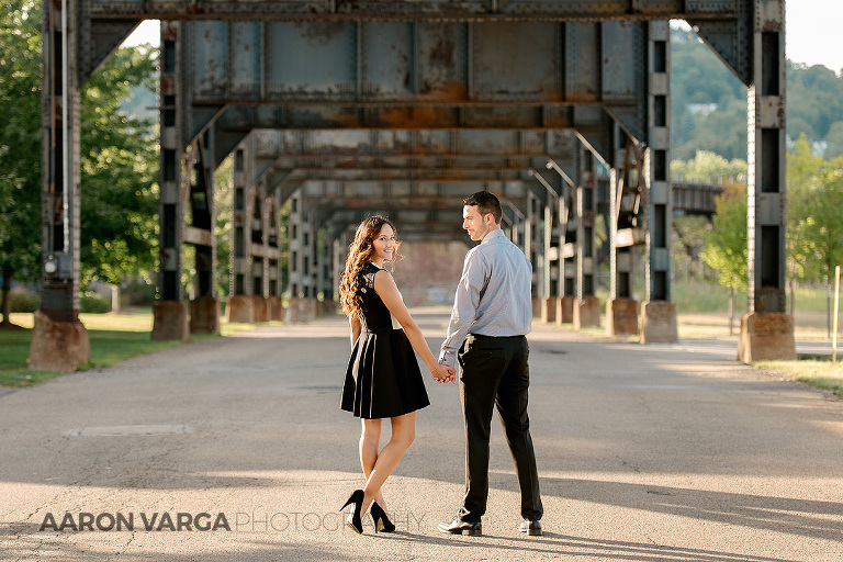 13 strip district bridge engagement(pp w768 h512) - Gina + Anthony | Strip District and Mt. Washington Engagement Photos