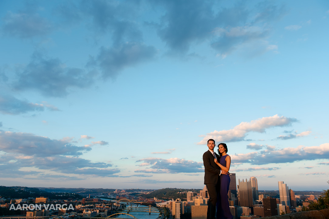 27 sunset engagement mt washington - Gina + Anthony | Strip District and Mt. Washington Engagement Photos