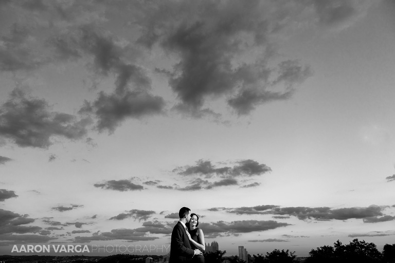 sunset off camera flash engagement(pp w768 h512) - Gina + Anthony | Strip District and Mt. Washington Engagement Photos