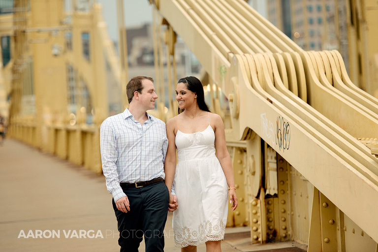 23 pittsburgh yellow bridges engagement(pp w768 h512) - Simi + Will | Downtown and North Shore Engagement Photos