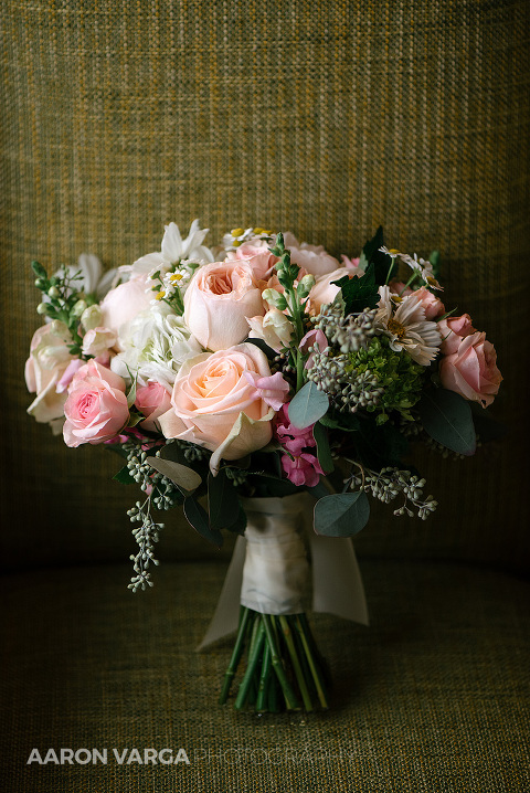 04 coral peach wedding bouquet(pp w480 h718) - Kirstin + Brad | Pittsburgh Athletic Association Wedding Photos