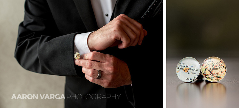 08 custom pittsburgh cufflinks(pp w768 h349) - Kirstin + Brad | Pittsburgh Athletic Association Wedding Photos