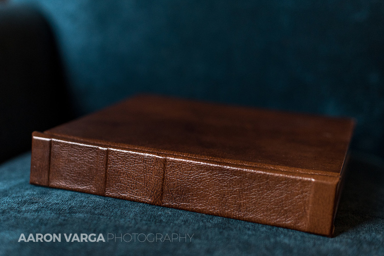 02 brown leather wedding album(pp w768 h512) - Brown Leather Flush Mount Wedding Album | West Overton Museums