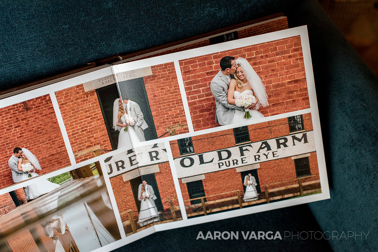 06 west overton barn museums wedding album(pp w768 h512) - Brown Leather Flush Mount Wedding Album | West Overton Museums