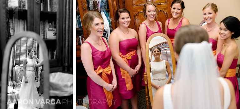 06 bridesmaids looking in mirror(pp w768 h349) - Chloe + Jared | Oakmont Country Club Wedding Photos