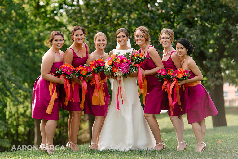 19 hot pink bridesmaid dresses(pp w768 h512) - Chloe + Jared | Oakmont Country Club Wedding Photos