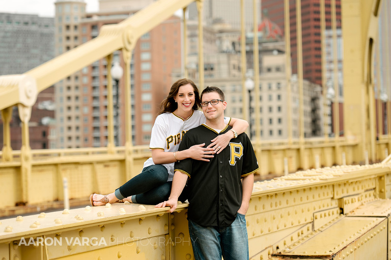 01 Pittsburgh yellow bridge engagement(pp w768 h512) - Colleen + Zack | Chatham University Engagement Photos