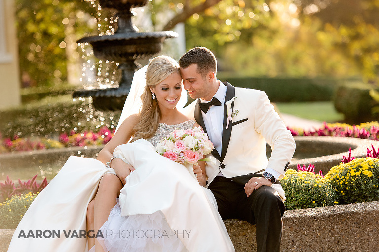 34 romantic sunset fountain wedding photo(pp w768 h512) - Gina + Chris | Oglebay Resort Wedding Photos