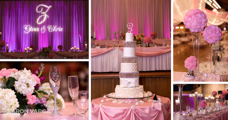 41 huge wedding cake pink purple(pp w768 h406) - Gina + Chris | Oglebay Resort Wedding Photos