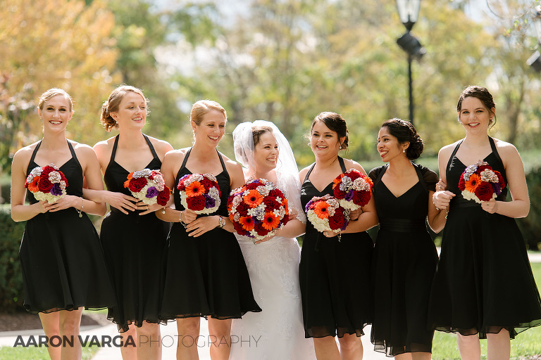 17 black bridesmaid dresses(pp w768 h512) - Kacie + Trevor | Heinz Chapel & Embassy Suites Wedding Photos