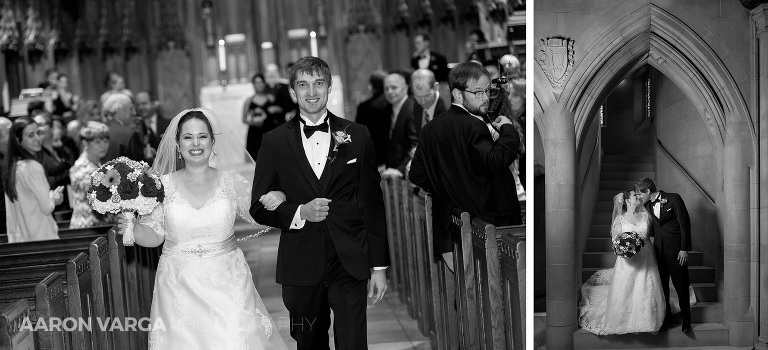 26 heinz chapel wedding recessional(pp w768 h350) - Kacie + Trevor | Heinz Chapel & Embassy Suites Wedding Photos
