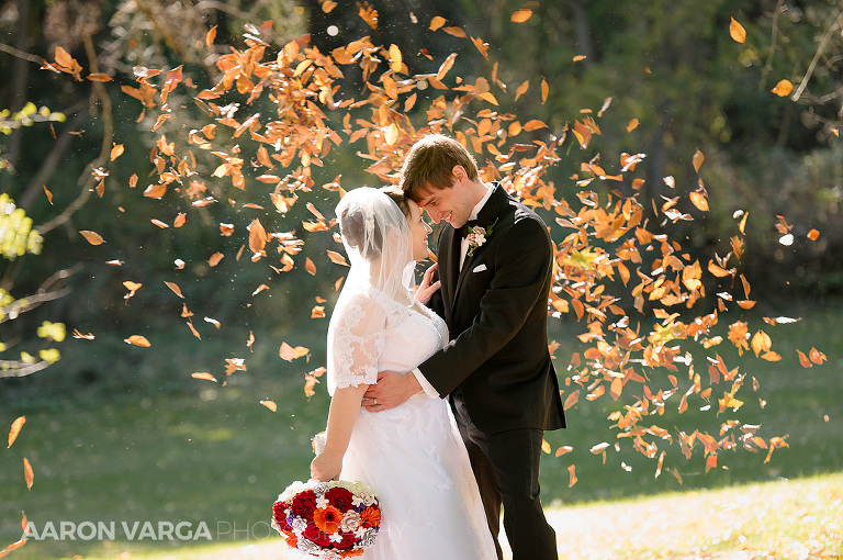 35 throwing leaves wedding(pp w768 h510) - Kacie + Trevor | Heinz Chapel & Embassy Suites Wedding Photos
