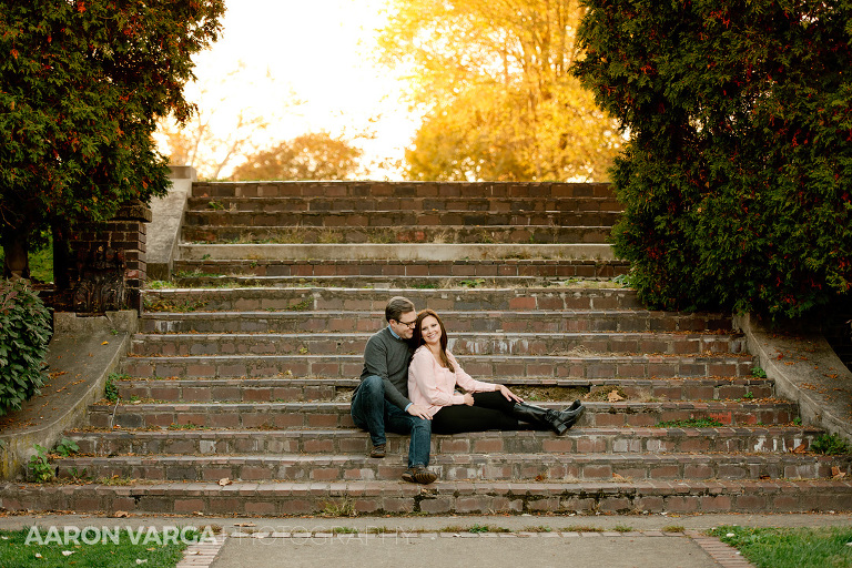 27 mellon park stairs photo(pp w768 h512) - Dina + Brendan | Washington's Landing and Mellon Park Engagement