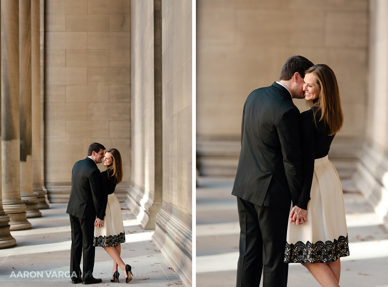 06 mellon pillars engagement(pp w768 h569) - Megan + Robert | Pitt University & Schenley Park Engagement Photos