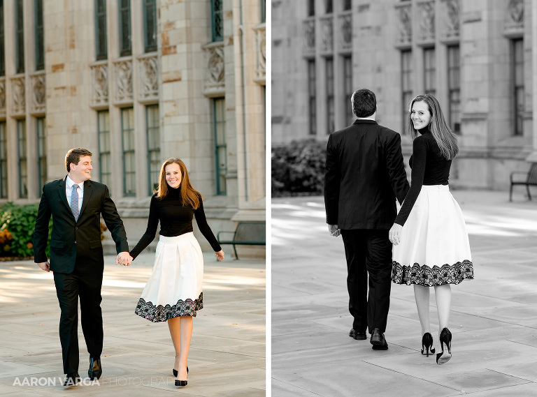 15 cathedral of learning engagement(pp w768 h569) - Megan + Robert | Pitt University & Schenley Park Engagement Photos