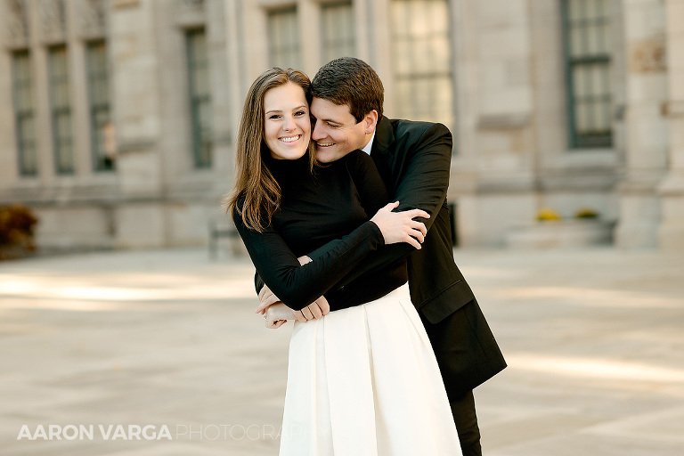 16 cathedral of learning engagement photo(pp w768 h512) - Megan + Robert | Pitt University & Schenley Park Engagement Photos