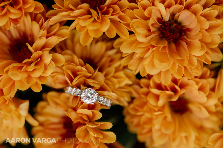 05 orange weddign flowers engagement ring(pp w768 h512) - Heidi + Will | Old Saint Luke's and Pittsburgh Opera Wedding Photos