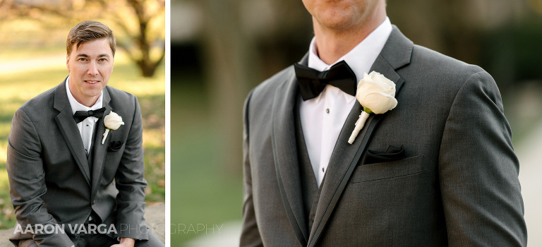 08 ivory wedding flowers groom(pp w768 h350) - Stephanie + Ryan | Heinz Chapel and University Club Wedding Photos