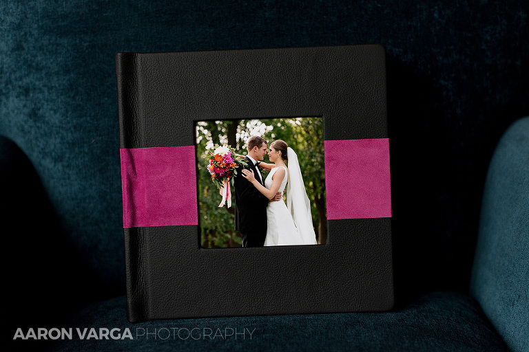 02 black hot pink wedding album(pp w768 h512) - Black and Pink Leather Wedding Album | Oakmont Country Club