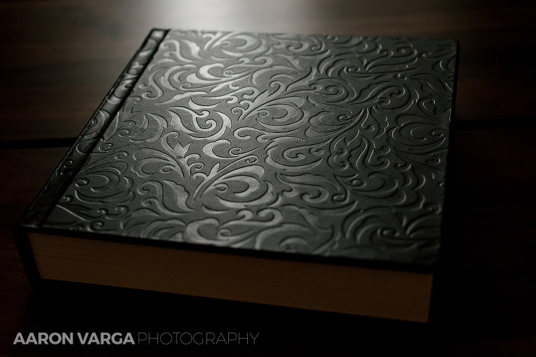 04 black leather wedding album2(pp w768 h512) - Black Leather Flush Mount Wedding Album | Oglebay Resort