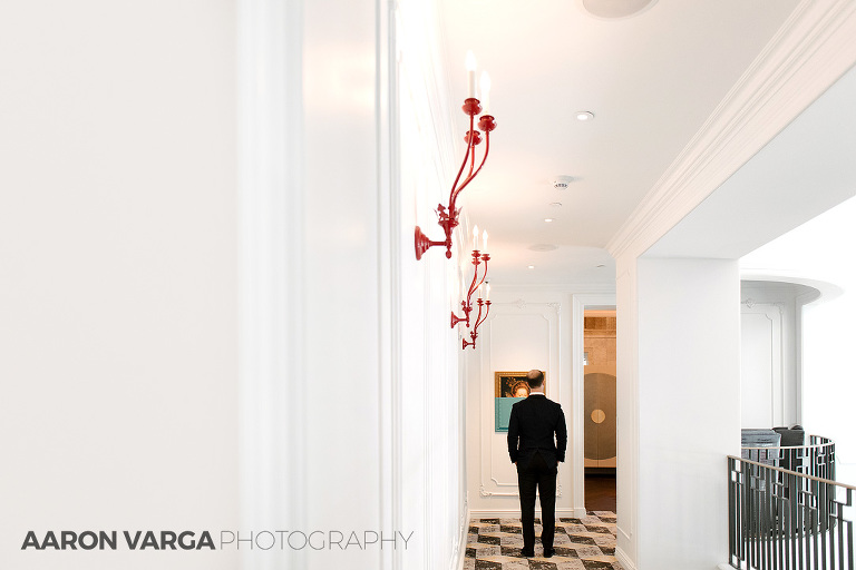 10 hotel monaco groom first look(pp w768 h512) - Mimi + Mike | Hotel Monaco and J. Verno Studios Wedding Photos