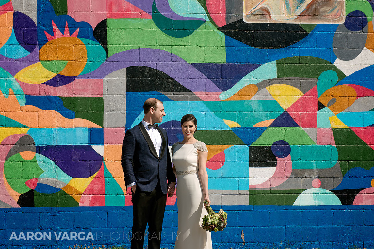 26 colorful south side mural(pp w768 h512) - Mimi + Mike | Hotel Monaco and J. Verno Studios Wedding Photos