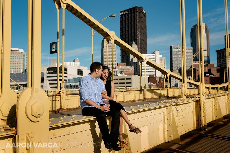 01 roberto clemente bridge(pp w768 h512) - Kini + Ricky | Point State Park and Mt. Washington Engagement Photos