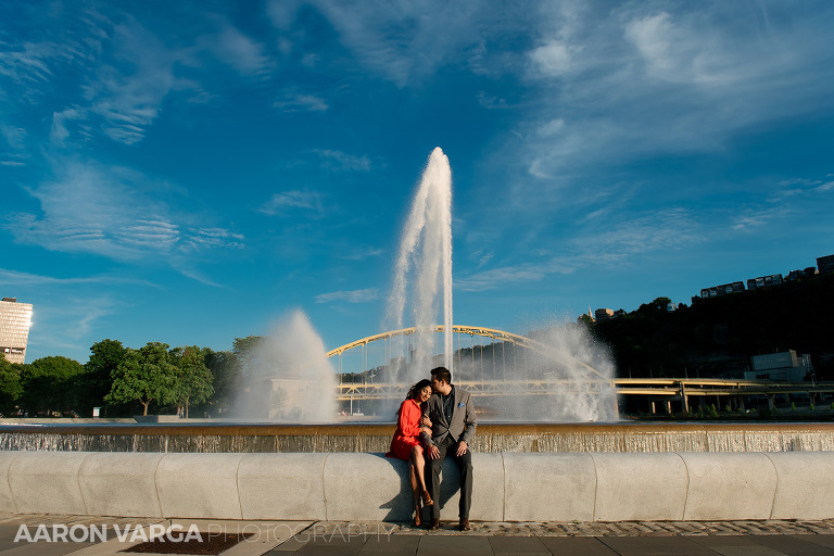 11 point state park fountain portraits(pp w768 h512) - Kini + Ricky | Point State Park and Mt. Washington Engagement Photos