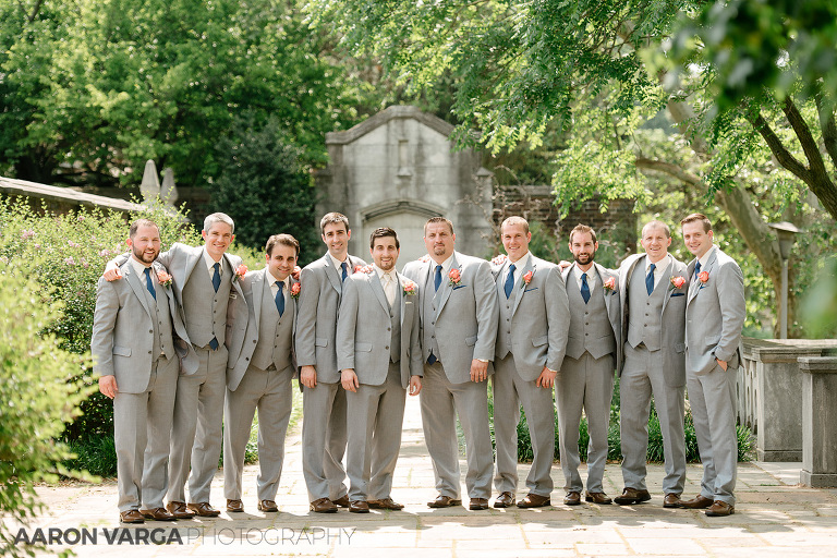 11 groomsmen at mellon park(pp w768 h512) - Sheraton Station Square Wedding