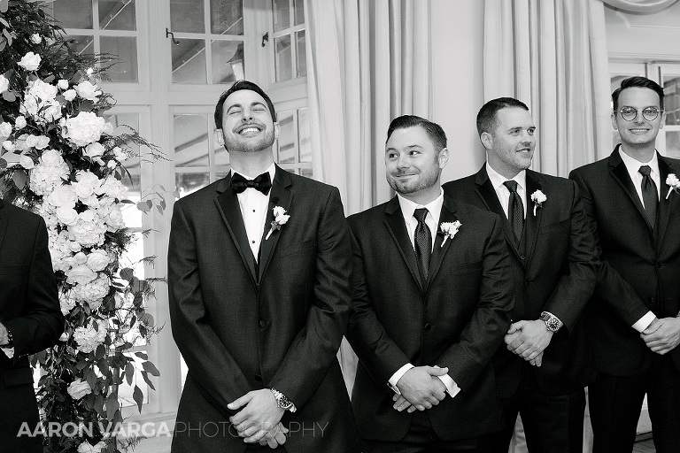 08 emotional groom seeing bride first time(pp w768 h512) - Gina + Anthony | Longue Vue Club Wedding Photos
