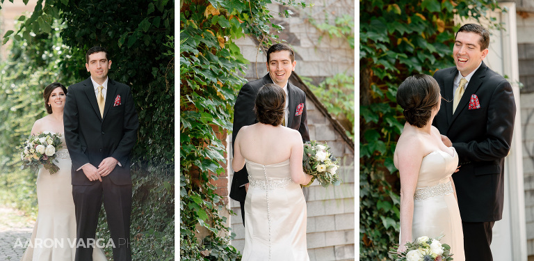 11 lawrenceville pittsburgh wedding first look(pp w768 h375) - Samantha + Jeff | Lawrenceville and Pittsburgh Opera Wedding Photos