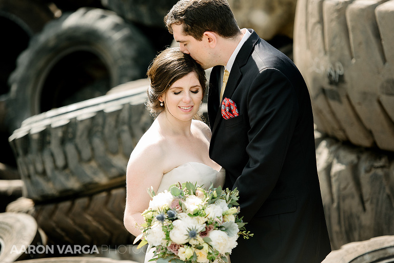 32 wedding photos in strip district tire yard(pp w768 h512) - Samantha + Jeff | Lawrenceville and Pittsburgh Opera Wedding Photos