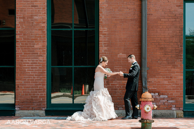 13 heinz history center wedding first look(pp w768 h512) - Amie + Ben | Heinz History Center Wedding Photos
