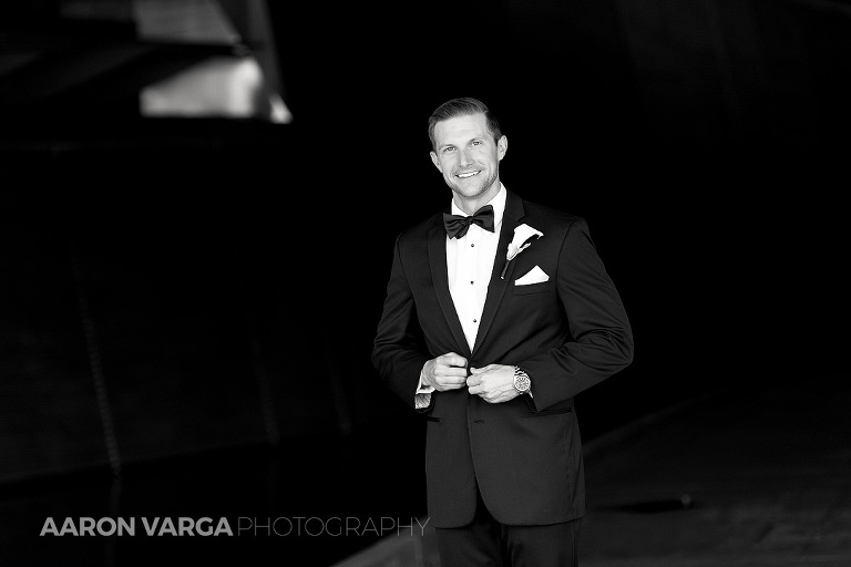 22 groom portrait black white(pp w768 h512) - Amie + Ben | Heinz History Center Wedding Photos