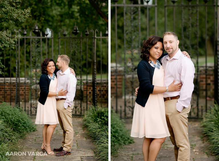 26 wrought iron gate mellon park engagement(pp w768 h564) - Iona + Eric | Washington's Landing & Mellon Park Engagement Photos