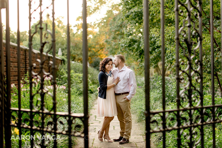 28 iron gate at mellon park engagement photos(pp w768 h512) - Iona + Eric | Washington's Landing & Mellon Park Engagement Photos