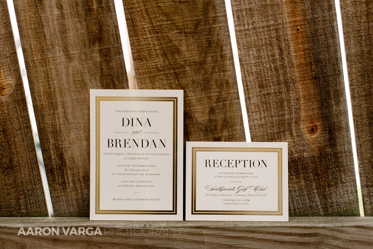 01 custom wedding invitations(pp w768 h512) - Dina + Brendan | Southpointe Golf Club Wedding Photos