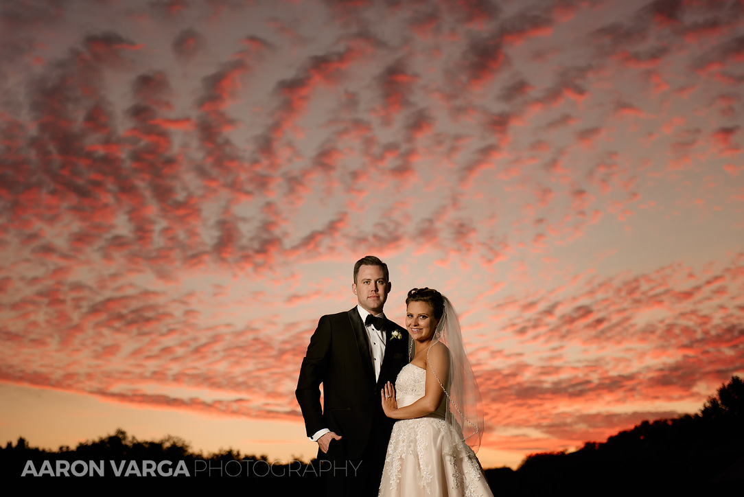 47 southpointe golf club wedding sunset - Dina + Brendan | Southpointe Golf Club Wedding Photos