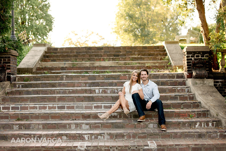 01 mellon park stairs engagement(pp w768 h512) - Alexis + Matt | Mellon Park and Phipps Conservatory Engagement Photos