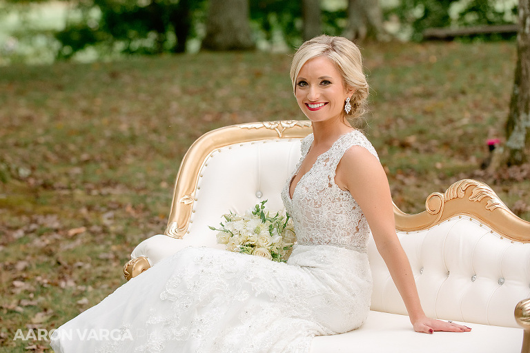 18 settee bride wedding(pp w768 h512) - Stephanie + John | Pete Dye Golf Club Wedding Photos