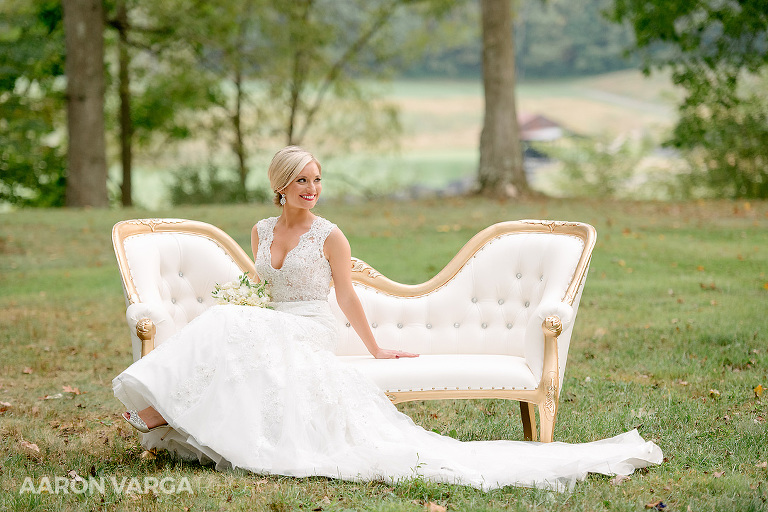 19 bride pose on couch(pp w768 h512) - Stephanie + John | Pete Dye Golf Club Wedding Photos