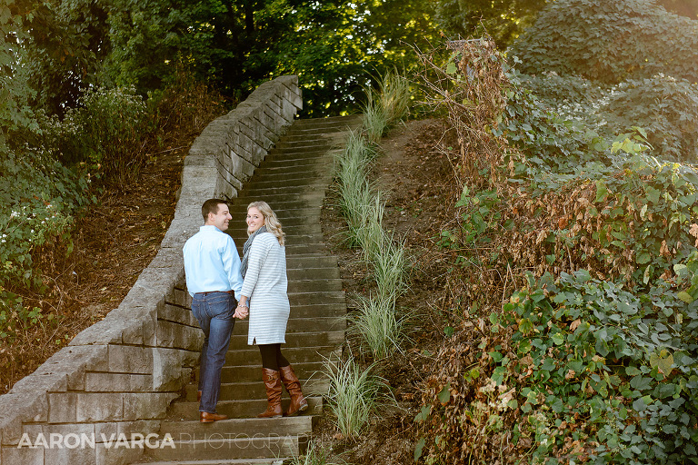 03 stairs at washingtons landing(pp w768 h512) - Annie + Jeff | Washington's Landing and Strip District Engagement Photos