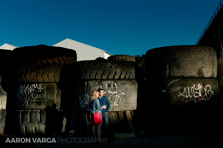 18 strip district engagement tires(pp w768 h512) - Annie + Jeff | Washington's Landing and Strip District Engagement Photos
